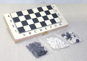 Ahşap Kutulu Satranç ve Tavla Seti - Model 1