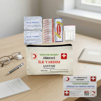 Bez Çantalı Öğrenci İlk Yardım Seti