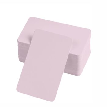 Boş Kelime Kartları 5x8 cm - 50 Adet Oval Kenarlı | Tabu & Not Kartları - Pembe